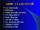 Bài giảng Dược lý chuyên đề