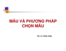 Bài giảng Mẫu và phương pháp chọn mẫu - Ths. Lê Minh Hữu