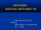 HISTAMIN KHÁNG HISTAMIN- H1