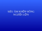 Siêu âm khớp hông