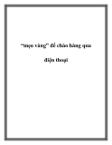 “Mẹo vàng” để chào hàng qua điện thoại