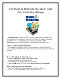 Các bước để thực hiện một chiến dịch SMS marketing hiệu quả