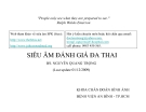 Bài giảng: SIÊU ÂM ĐÁNH GIÁ ĐA THAI