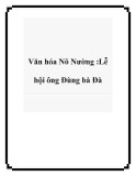 Văn hóa Nõ Nường :Lễ hội ông Đùng bà Đà