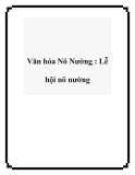 Văn hóa Nõ Nường : Lễ hội nõ nường