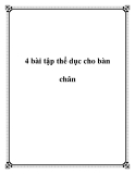 4 bài tập thể dục cho bàn chân