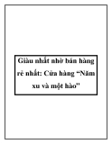 Giàu nhất nhờ bán hàng rẻ nhất: Cửa hàng “Năm xu và một hào”