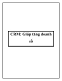 CRM: Giúp tăng doanh số