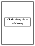 CRM - những yếu tố thành công