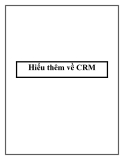 Hiểu thêm về CRM