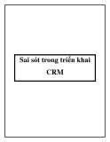 Sai sót trong triển khai CRM