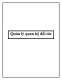 Quản lý quan hệ đối tác