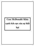 Case McDonald: Khía cạnh tích cực của sự thất bại