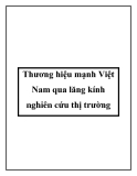 Thương hiệu mạnh Việt Nam qua lăng kính nghiên cứu thị trường