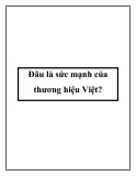 Đâu là sức mạnh của thương hiệu Việt?