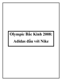 Olympic Bắc Kinh 2008: Adidas đấu với Nike.