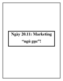 Ngày 20.11: Marketing “ngủ gục”