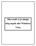 Microsoft: Lợi nhuận tăng mạnh nhờ Windows Vista