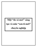 Một “de-xi-met” sáng tạo và nửa “xen-ti-mét” chuyên nghiệp