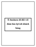 E-business đi đôi với đảm bảo lợi ích khách hàng