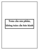 Toàn cầu sản phẩm, không toàn cầu bảo hành