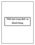 Thất bại trong dịch vụ khách hàng