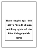 Tham vàng bỏ ngãi - Bảo Việt và Pjico đã khuyến mãi hàng nghìn mũ bảo hiểm không đạt chất lượng