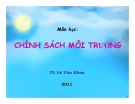 CHÍNH SÁCH MÔI TRƯỜNG -  Chương 2: Cơ sở lý thuyết chính sách môi trường