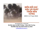 BIẾN ĐỔI KHÍ HẬU VÀ PHÁT TRIỂN BỀN VỮNG WEEK 2 (17 Sept 2010)