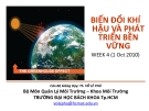 BIẾN ĐỔI KHÍ HẬU VÀ PHÁT TRIỂN BỀN VỮNG WEEK 4 (1 Oct 2010)