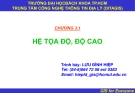 CHƯƠNG 3.1  HỆ TỌA ĐỘ, ĐỘ CAO