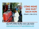 CÔNG NGHỆ SẢN XUẤT SẠCH HƠN