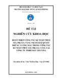 Đề tài nghiên cứu khoa học: Hoàn thiện công tác kế toán thuế giá trị gia tăng nhằm giải quyết những vướng mắc trong công tác kế toán thuế giá trị gia tăng tại công ty TNHH may YES VINA