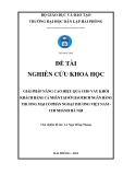 Đề tài nghiên cứu khoa học: Giải pháp nâng cao hiệu quả cho vay khối khách hàng cá nhân tại sở giao dịch ngân hàng thương mại cổ phần ngoại thương Việt Nam chi nhánh Hà Nội