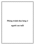 Phòng tránh đau lưng ở người cao tuổi