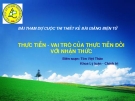 THỰC TIỄN - VAI TRÒ CỦA THỰC TIỄN ĐỐI VỚI NHẬN THỨC