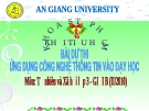 Bài giảng Động vật