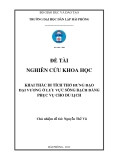 Đề tài nghiên cứu khoa học: Khai thác di tích thờ Hưng Đạo Đại Vương ở lưu vực sông Bạch Đằng phục vụ cho du lịch ﻿