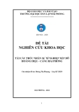 Đề tài nghiên cứu khoa học: Tái cấu trúc nhân sự xí nghiệp xếp dỡ Hoàng Diệu - cảng Hải Phòng