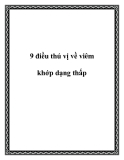 9 điều thú vị về viêm khớp dạng thấp