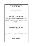 Luận văn:Giải pháp tạo động lực thúc đẩy làm việc cho giảng viên tại trường cao đẳng Phương Đông Đà Nẵng