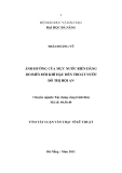 Luận văn:	Ảnh hưởng của nước biển dâng do biến đổi khí hậu đến thoát nước đô thị cổ Hội An