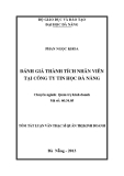 Luận văn: ĐÁNH GIÁ THÀNH TÍCH NHÂN VIÊN TẠI CÔNG TY TIN HỌC ĐÀ NẴNG