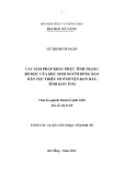 Tóm tắt luận văn thạc sĩ kinh tế: Các giải pháp khắc phục tình trạng bỏ học của học sinh người đồng bào dân tộc thiểu số ở huyện Kon Bảy, tỉnh Kon Tum