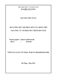 Luận văn: Đo lường mức độ thỏa mãn của nhân viên tại công ty cổ phần Đức Nhân Kon Tum
