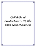 Giới thiệu về DoudouLinux -Hệ điều hành dành cho trẻ em