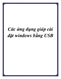 Các ứng dụng giúp cài đặt windows bằng USB