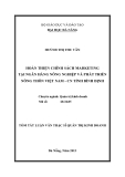 Luận văn:HOÀN THIỆN CHÍNH SÁCH MARKETING TẠI NGÂN HÀNG NÔNG NGHIỆP VÀ PHÁT TRIỂN NÔNG THÔN VIỆT NAM - CN TỈNH BÌNH ĐỊNH