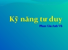 Tìm hiểu về Kỹ năng tư duy