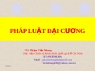 PHÁP LUẬT ĐẠI CƯƠNG.ThS. Phạm Việt Nhung